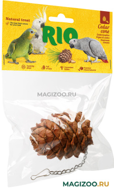 RIO КЕДРОВАЯ ШИШКА лакомство игрушка для крупных попугаев (100 гр)