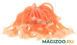 Декор для аквариума Коралл силиконовый Vitality на керамической основе оранжевый 13 х 13 х 10 см RT187OR (1 шт)
