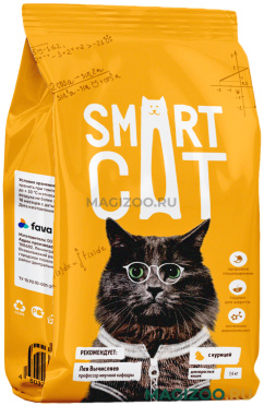 Сухой корм SMART CAT для взрослых кошек с курицей (1,4 кг) 
