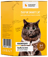 SMART CAT набор паучей для кошек и котят с кусочками курицы в соусе пауч (85 гр (5 + 1 шт))