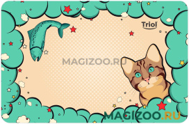TRIOL коврик под миску для кошек Кошечка 43 х 28 см MB07 (1 шт)