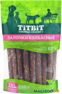 Лакомство TIT BIT для собак палочки колбасные XXL 550 гр (1 шт)