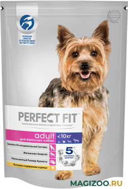 Сухой корм PERFECT FIT ADULT для взрослых собак маленьких пород с курицей (0,5 кг)