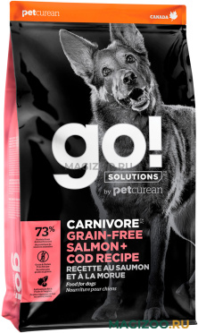 Сухой корм GO! SOLUTIONS CARNIVORE беззерновой для собак и щенков всех пород с лососем и треской (9,98 кг)
