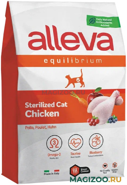Сухой корм ALLEVA EQUILIBRIUM ADULT CAT STERILIZED CHICKEN для взрослых кастрированных котов и стерилизованных кошек с курицей (10 кг)