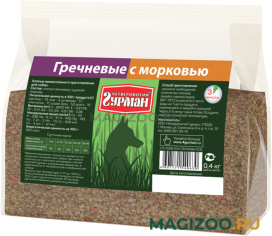 ЧЕТВЕРОНОГИЙ ГУРМАН каша для взрослых собак Гречневые хлопья с морковью (0,4 кг)
