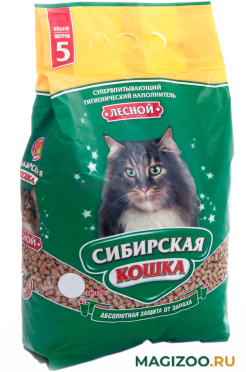 СИБИРСКАЯ КОШКА ЛЕСНОЙ наполнитель древесный для туалета кошек (20 л УЦ)
