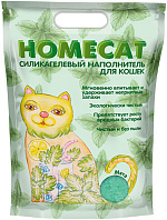 HOMECAT МЯТА наполнитель силикагелевый для туалета кошек (3,8 л)