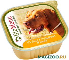 Влажный корм (консервы) BIOMENU для взрослых собак с рубцом говяжьим в желе  (300 гр)