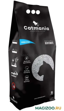 CATMANIA CARBON EFFECT наполнитель комкующийся для туалета кошек с добавление активированного угля (5 л)
