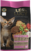 LEO&LUCY HOLISTIC для котят с индейкой, овощами и биодобавками (0,4 кг)