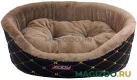 Лежак для собак и кошек Xody Премиум Карбон № 4 кофе с молоком 64 х 49 х 20 см (1 шт)