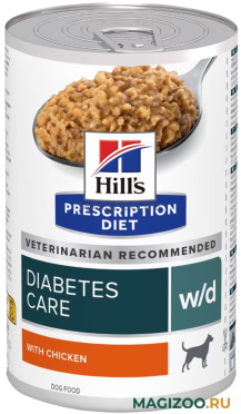 Влажный корм (консервы) HILL'S PRESCRIPTION DIET W/D DIABETES CARE CHICKEN для взрослых собак при сахарном диабете с курицей (370 гр)
