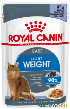 Влажный корм (консервы) ROYAL CANIN LIGHT WEIGHT CARE диетические для взрослых кошек в желе пауч (85 гр)