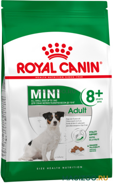 Сухой корм ROYAL CANIN MINI ADULT 8+ для пожилых собак маленьких пород старше 8 лет (2 кг)