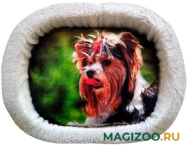 Лежак для собак PerseiLine Rich Breed Дизайн № 3 принт 26 овальный 44 х 33 х 16 см (1 шт) 