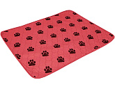 Пеленка многоразовая впитывающая для собак ZooOne бордовая 60 х 40 см (1 шт) 