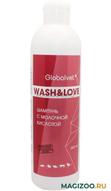 Globalvet Wash & Love шампунь для собак и кошек с молочной кислотой 300 мл (1 шт)