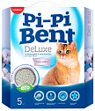 PI-PI BENT DELUXE CLEAN COTTON наполнитель комкующийся для туалета кошек ДеЛюкс Чистый хлопок (5 кг)
