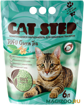CAT STEP TOFU GREEN TEA - Кэт степ наполнитель комкующийся для туалета кошек (6 л)