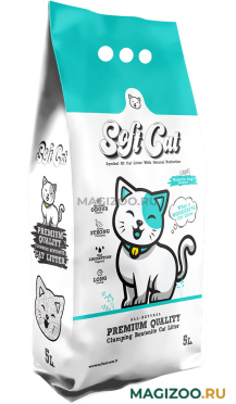 SOFT CAT MARSEILLE SOAP наполнитель комкующийся для туалета кошек с ароматом марсельского мыла (5 л)