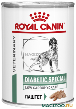Влажный корм (консервы) ROYAL CANIN DIABETIC SPECIAL для взрослых собак при сахарном диабете (410 гр)