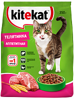 KITEKAT АППЕТИТНАЯ ТЕЛЯТИНКА для взрослых кошек  (0,35 кг)
