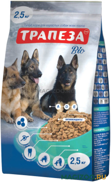 Сухой корм ТРАПЕЗА БИО для взрослых собак всех пород (2,5 кг)