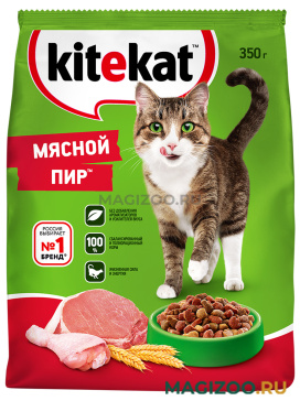 Сухой корм KITEKAT МЯСНОЙ ПИР для взрослых кошек (1,9 кг УЦ)