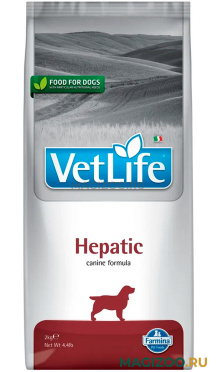 Сухой корм FARMINA VET LIFE CANIN HEPATIC для взрослых собак при заболеваниях печени (2 кг)