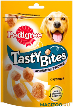 Лакомство PEDIGREE TASTY BITES для собак ароматные кусочки с курицей (130 гр)
