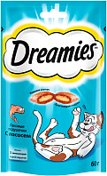 Лакомство DREAMIES для кошек подушечки с лососем (60 гр)