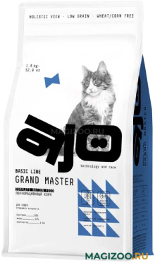 Сухой корм AJO CAT BASIC LINE GRAND MASTER для пожилых кошек с курицей (1,5 кг)