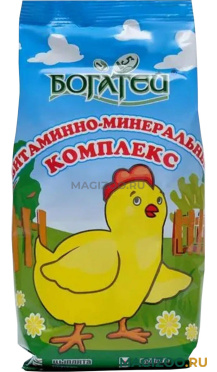Премикс витаминно-минеральный для цыплят, утят, гусят, индюшат и другой домашней птицы Богатей (500 гр УЦ) 