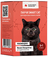 SMART CAT набор паучей для кошек и котят с кусочками говядины в соусе пауч (85 гр (5 + 1 шт))