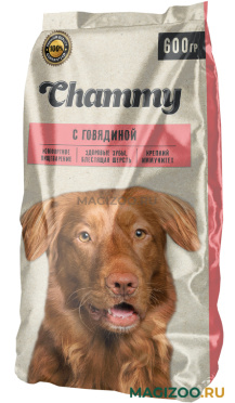 Сухой корм CHAMMY для взрослых собак маленьких пород с говядиной (0,6 кг)