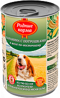 РОДНЫЕ КОРМА для взрослых собак с бараниной и потрошками в желе по-восточному (410 гр)
