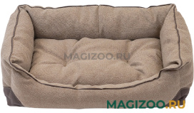 Лежак для собак и кошек Дарэленд Фьюжен Лайт № 2 прямоугольный с подушкой и кантом бежевый 71 х 51 х 21 см (1 шт)