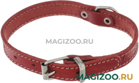 Ошейник для собак кожаный красный 26 - 34 см x 16 мм Аркон о16кр (1 шт)
