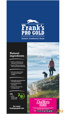 Сухой корм FRANK'S PROGOLD DOG ACTIVE 30/20 CHICKEN & RICE для активных и рабочих взрослых собак всех пород с курицей и рисом (15 кг)