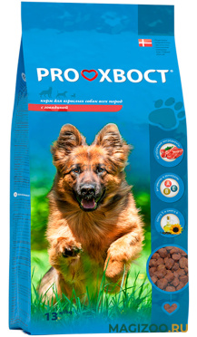 Сухой корм PROХВОСТ для взрослых собак с говядиной (13 кг)