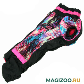 FOR MY DOGS комбинезон для таксы черный/розовый для девочек FW1017-2022 F (TM2) 