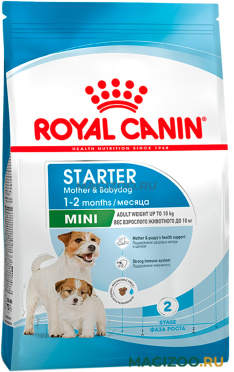 Сухой корм ROYAL CANIN MINI STARTER для щенков маленьких пород до 2 месяцев, беременных и кормящих сук (3 кг)