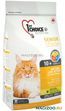 Сухой корм 1ST CHOICE CAT MATURE OR LESS ACTIVE для пожилых кошек с курицей (5,44 кг)