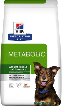 Сухой корм HILL'S PRESCRIPTION DIET METABOLIC для взрослых собак контроль и коррекция веса с ягненком и рисом (1,5 кг)