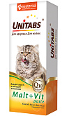 UNITABS MALT+VIT паста для кошек с таурином для вывода шерсти из желудка (120 мл)