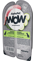ALPHAPET WOW SUPERPREMIUM для взрослых собак с кроликом и кабачком в соусе (100 гр)