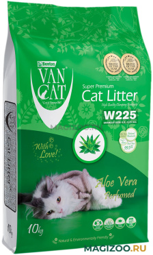 VAN CAT ALOE VERA наполнитель комкующийся для туалета кошек с ароматом алоэ вера (10 кг)