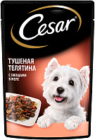 CESAR для взрослых собак маленьких пород с тушеной телятиной и овощами пауч (85 гр)