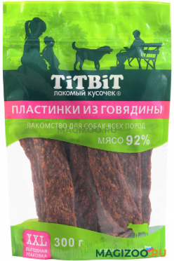 Лакомство TIT BIT для собак пластины из говядины XXL 300 гр (1 шт)